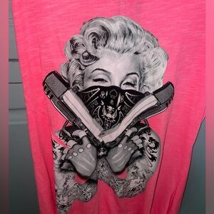 Bikers Pride Marilyn Monroe 
Hot Pink Size 2X top